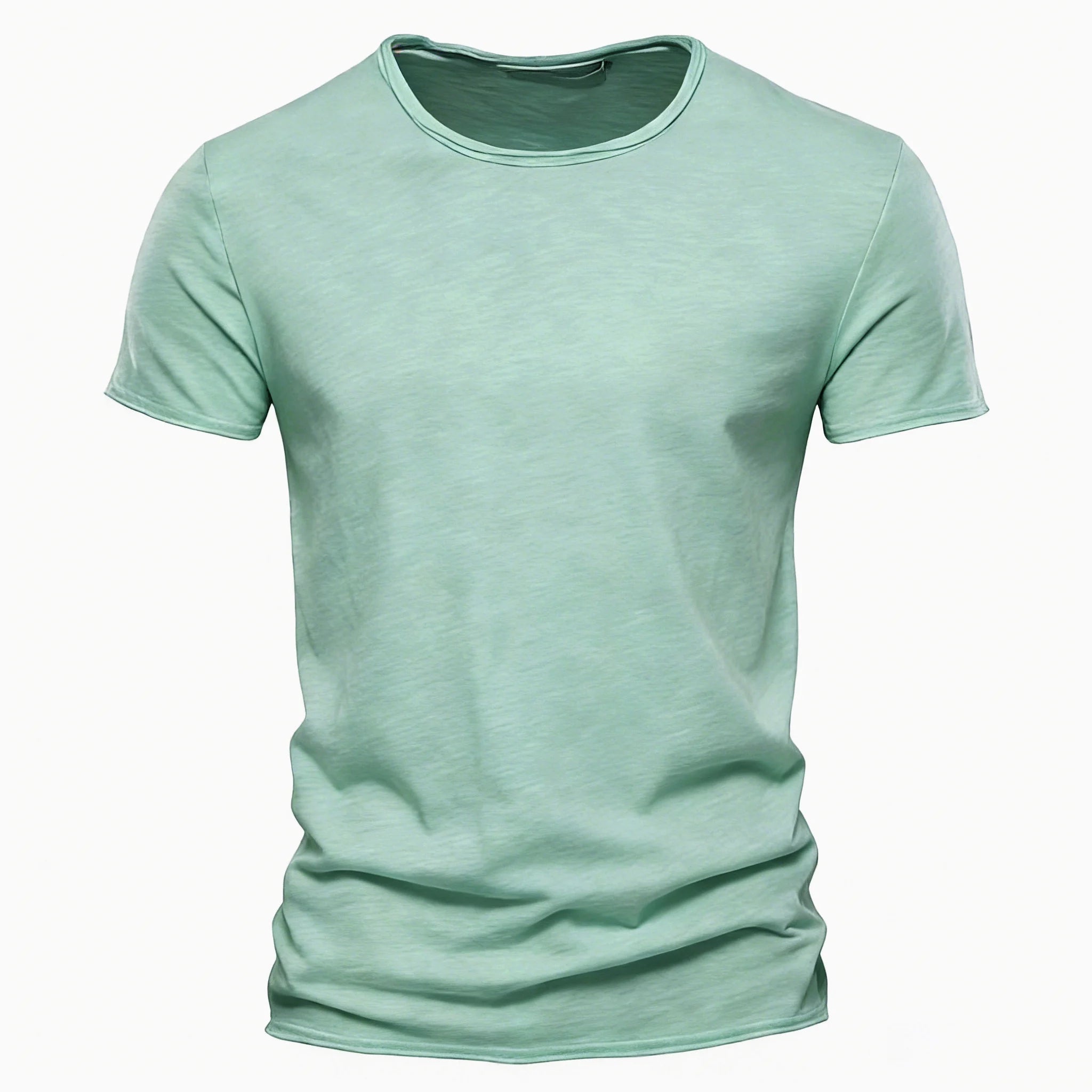 TrenddVibe™ Essential Breathable 100% Cotton Knit Crewneck Tee – Lightweight Summer Basic
