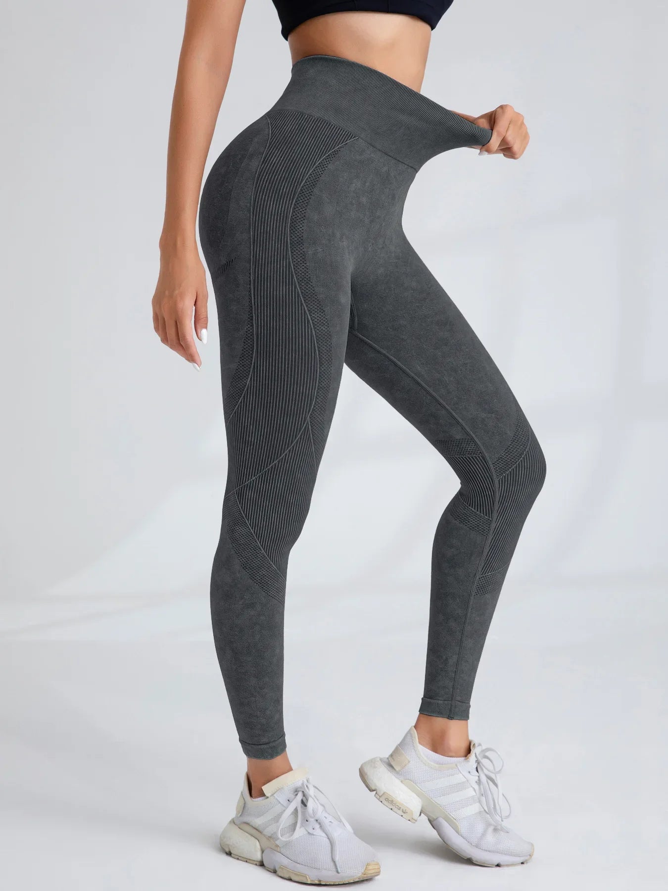TrenddVibe™ Urban-Flex Letter-Waist Tights