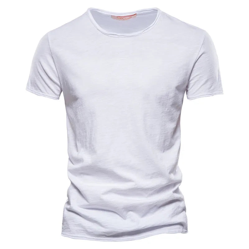 TrenddVibe™ Essential Breathable 100% Cotton Knit Crewneck Tee – Lightweight Summer Basic