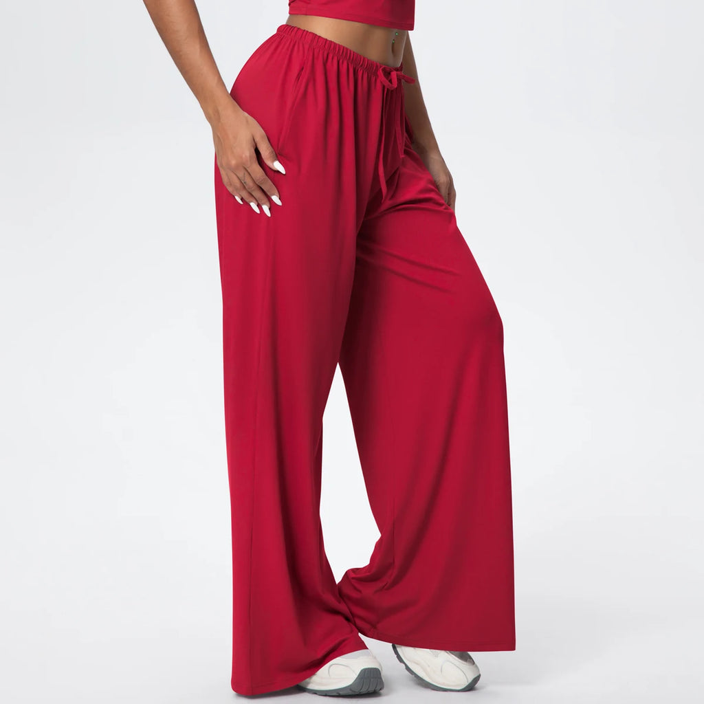 TrenddVibe™ CloudFlow Wide-Leg Yoga Pants