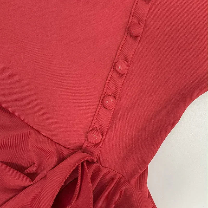 TrenddVibe™ Ruffle Romance Mini Dress
