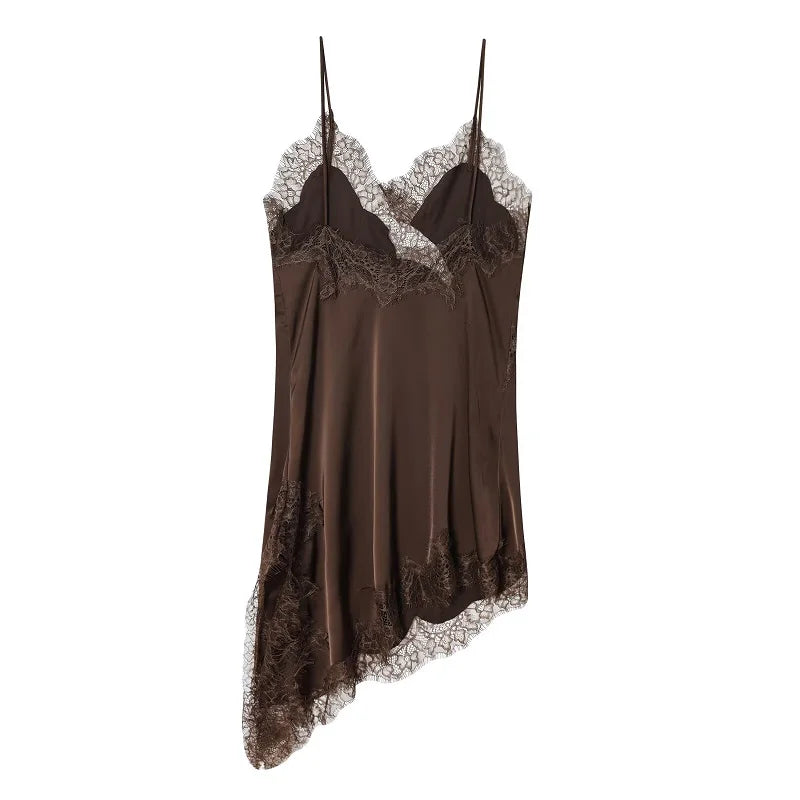 TrenddVibe™ Satin Siren Slip Dress