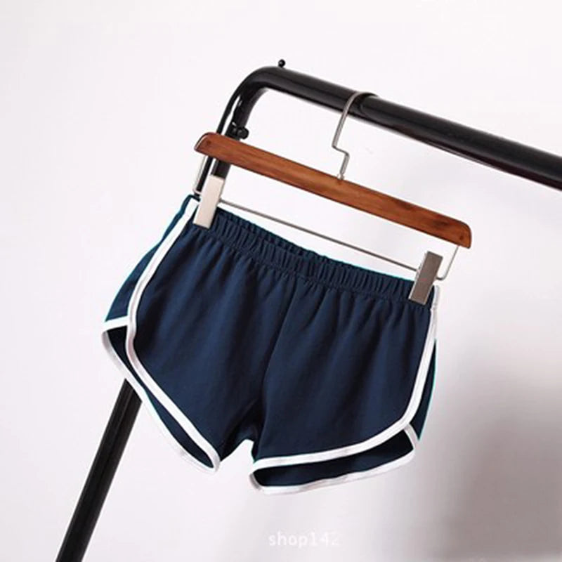 TrendVibe Women’s Casual Sports Shorts – High Waist, Elastic Fit, Summer Style