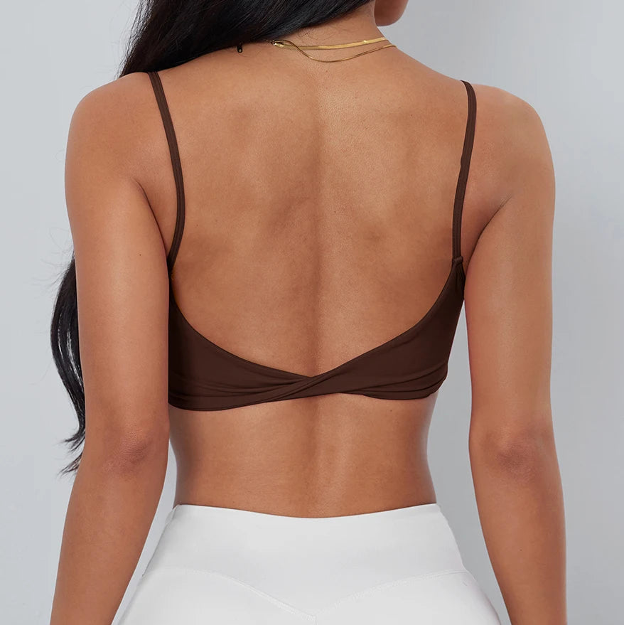 TrenddVibe™ Anfilia Spaghetti Strap Performance Bralette