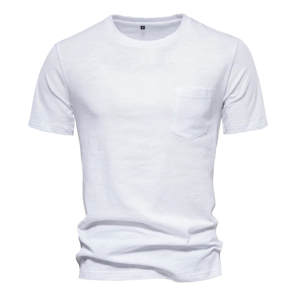 TrenddVibe™ Essential Breathable 100% Cotton Knit Crewneck Tee – Lightweight Summer Basic