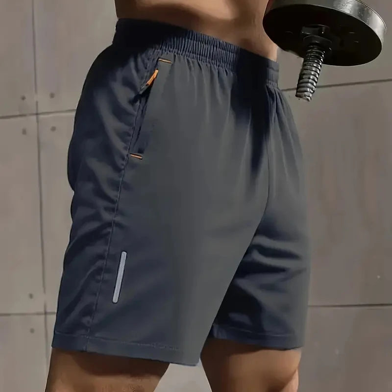 TrenddVibe™ Men’s Summer Casual Shorts – Breathable Polyester, Elastic Waist, Regular Fit