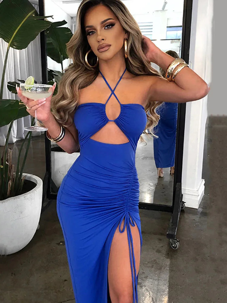TrenddVibe™ Midnight Midi Sculpt Dress