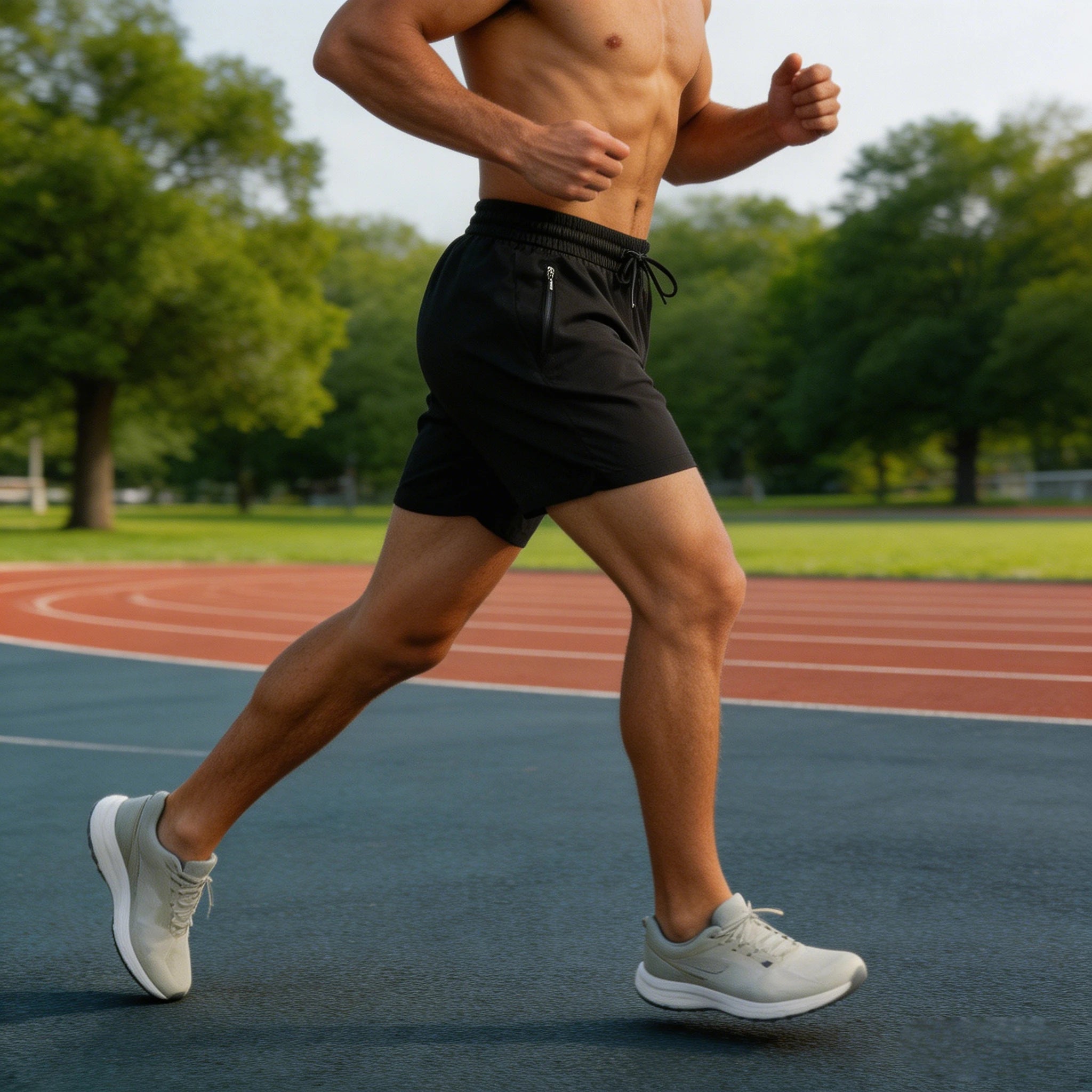TrendVibe Men’s Quick-Dry Athletic Sports Shorts – Breathable, Elastic Waist, Performance Fit