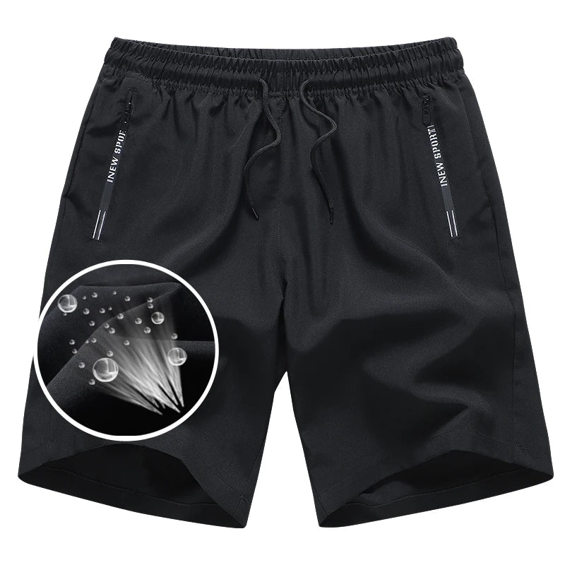 TrendVibe Men’s Summer Casual Athletic Shorts – Quick-Dry, Breathable, Elastic Waist with Zip Pockets