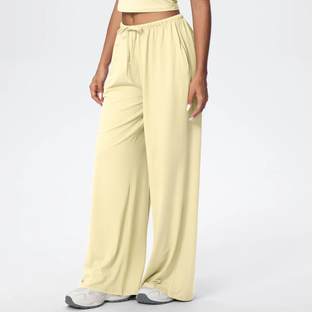 TrenddVibe™ CloudFlow Wide-Leg Yoga Pants