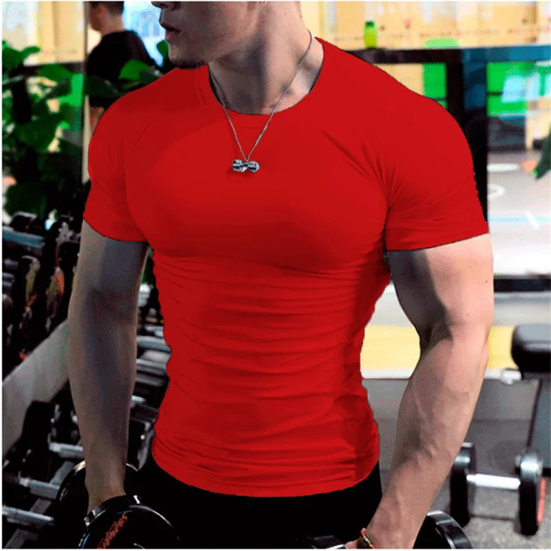 TrenddVibe™ Pro-Active Quick-Dry Compression Tee – Breathable Fitness, Gym & Sports Jersey