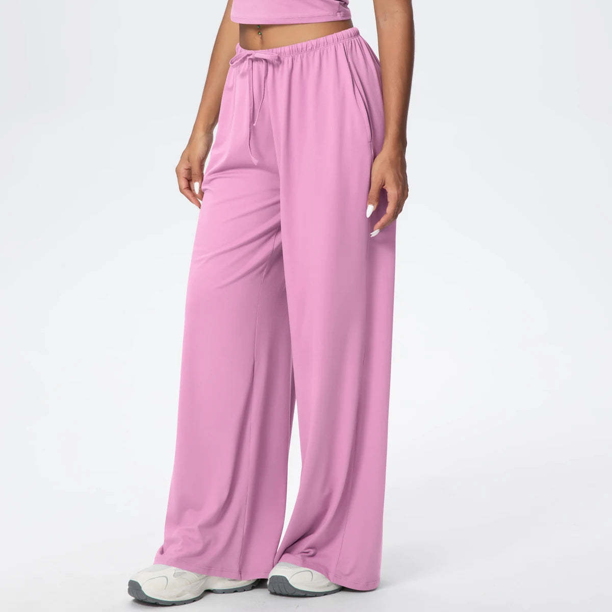 TrenddVibe™ CloudFlow Wide-Leg Yoga Pants