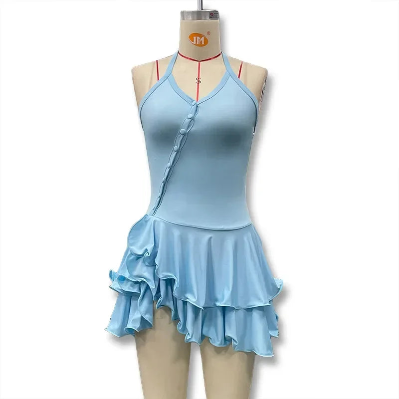 TrenddVibe™ Ruffle Romance Mini Dress