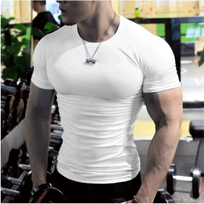 TrenddVibe™ Pro-Active Quick-Dry Compression Tee – Breathable Fitness, Gym & Sports Jersey