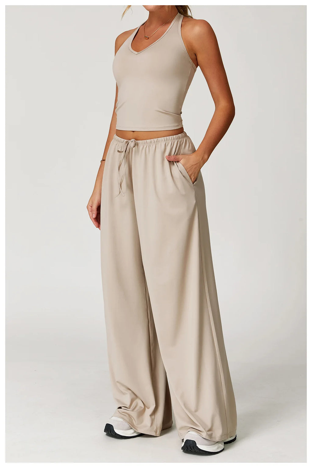 TrenddVibe™ FlowMotion Wide-Leg Sport Pants