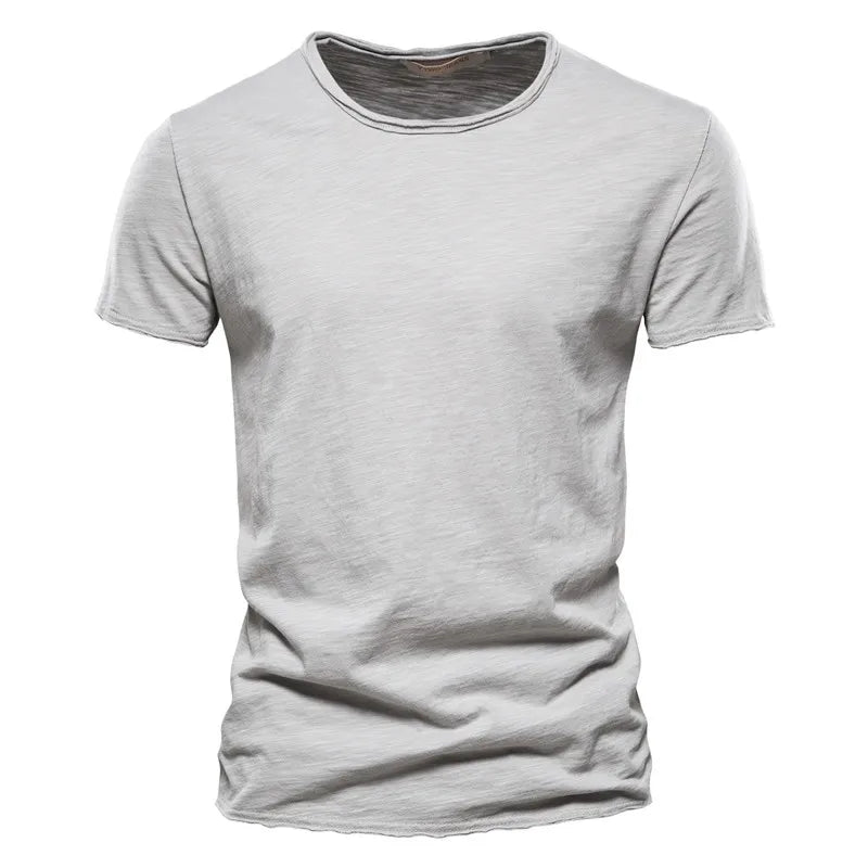 TrenddVibe™ Essential Breathable 100% Cotton Knit Crewneck Tee – Lightweight Summer Basic