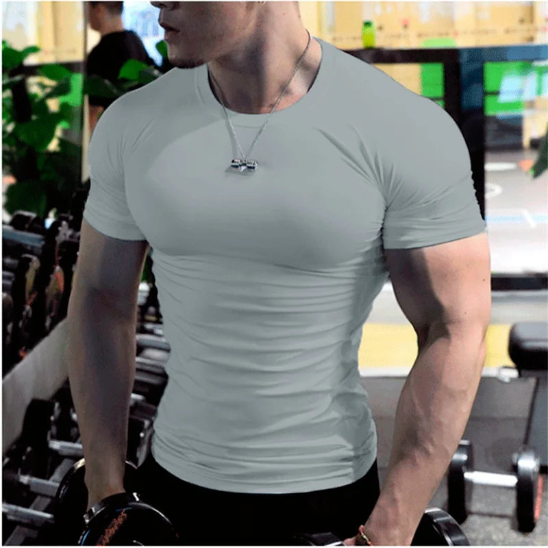 TrenddVibe™ Pro-Active Quick-Dry Compression Tee – Breathable Fitness, Gym & Sports Jersey