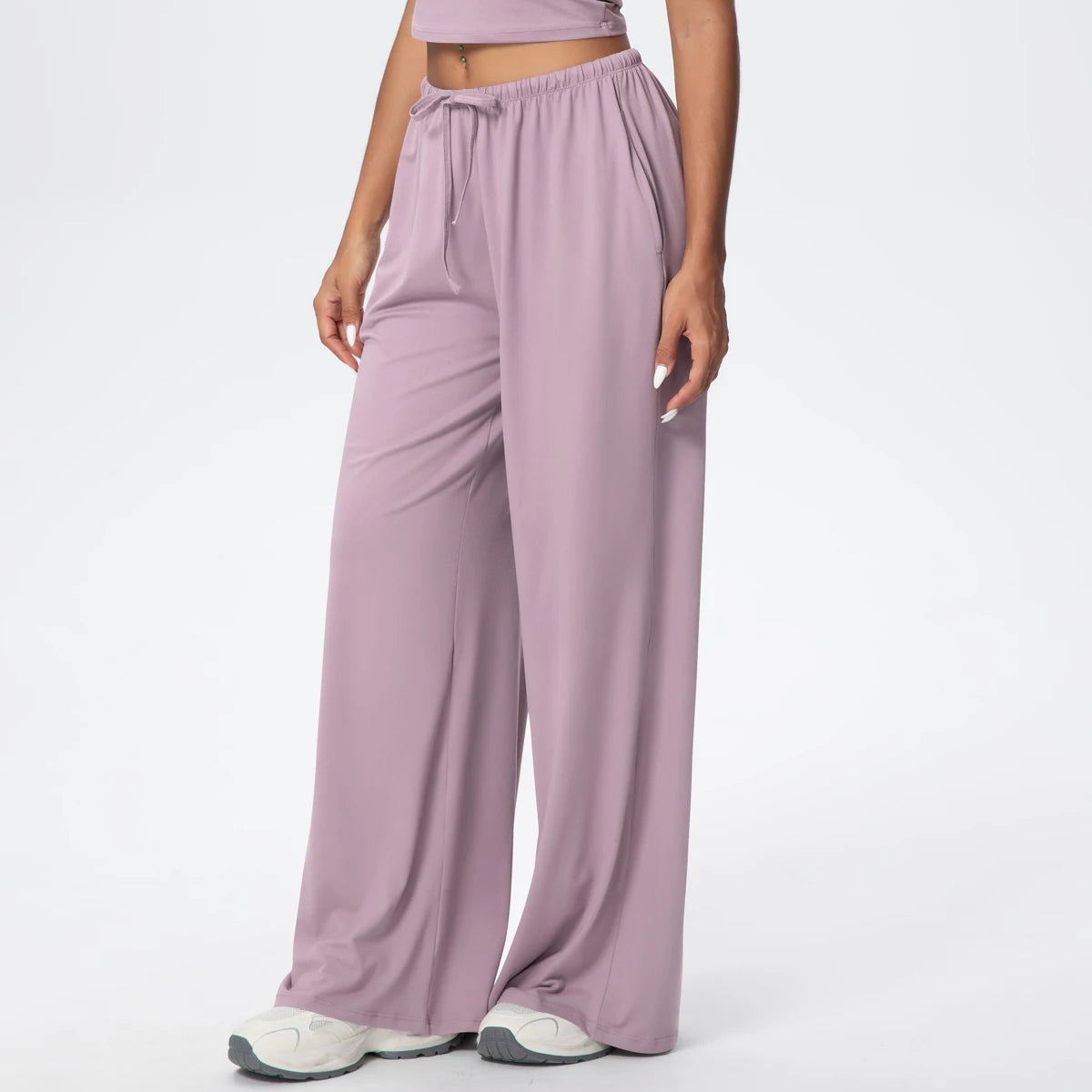 TrenddVibe™ CloudFlow Wide-Leg Yoga Pants