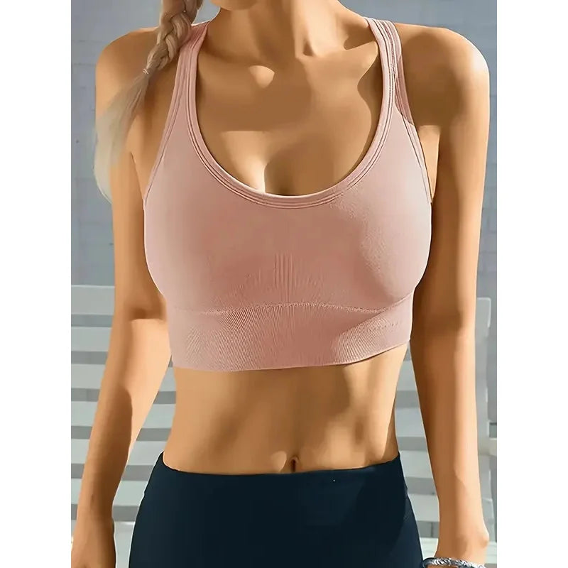TrenddVibe™ Seamless Comfy & Breathable Push-Up Yoga Tank Bra