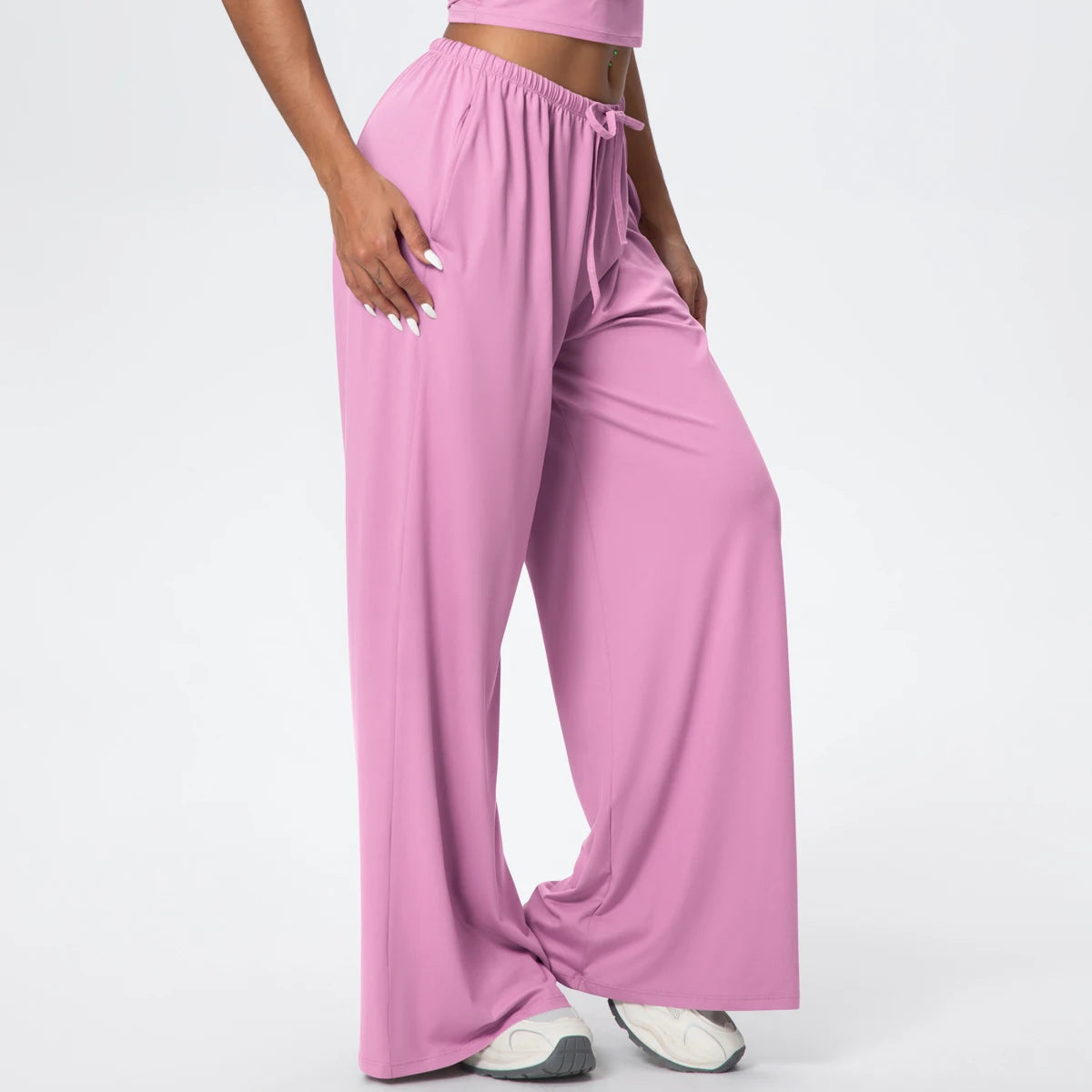 TrenddVibe™ CloudFlow Wide-Leg Yoga Pants