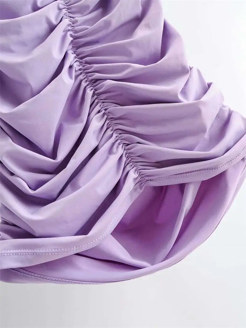 TrenddVibe™ Cross-Back Pleated Mini