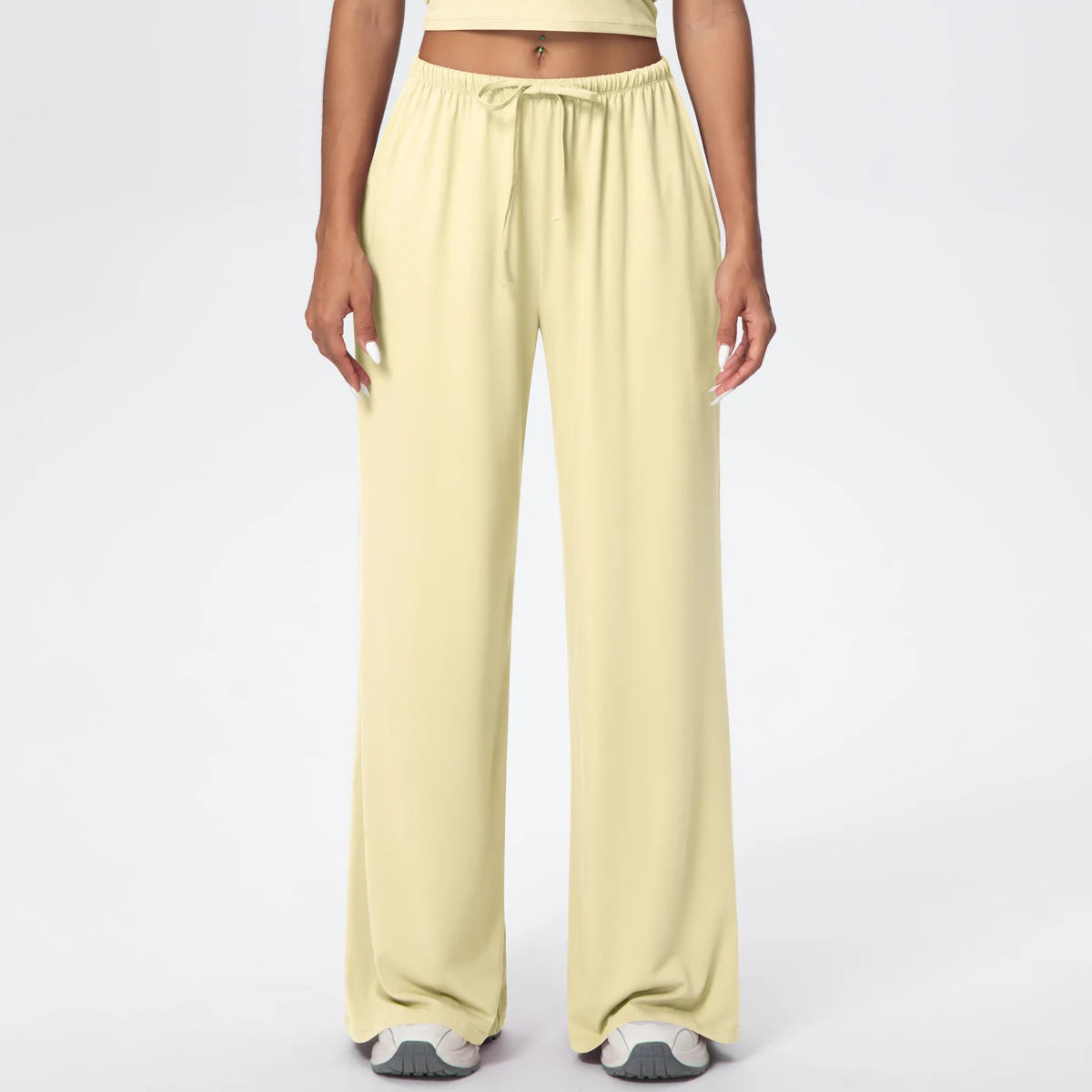 TrenddVibe™ CloudFlow Wide-Leg Yoga Pants