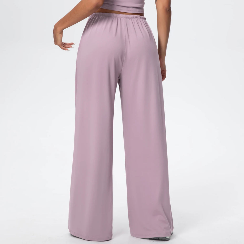 TrenddVibe™ CloudFlow Wide-Leg Yoga Pants