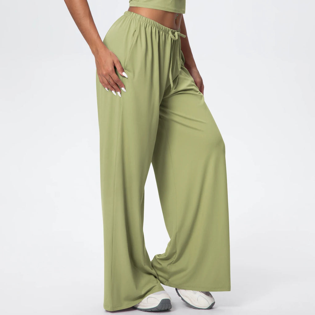 TrenddVibe™ CloudFlow Wide-Leg Yoga Pants