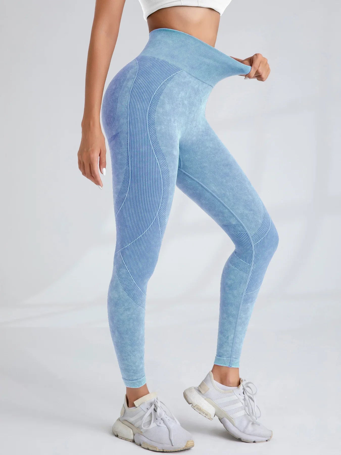 TrenddVibe™ Urban-Flex Letter-Waist Tights
