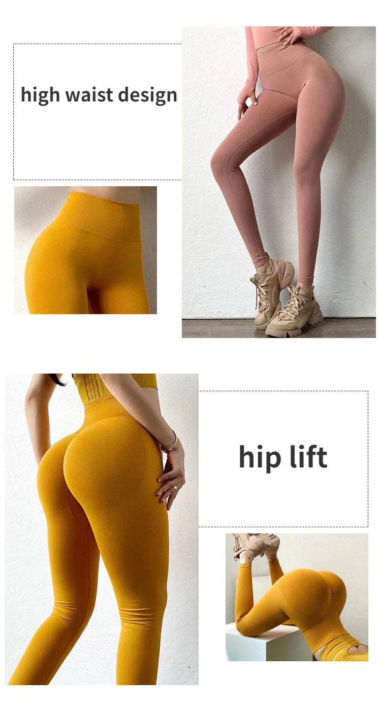 TrenddVibe™ Solid Sculpt High-Waist Seamless Leggings