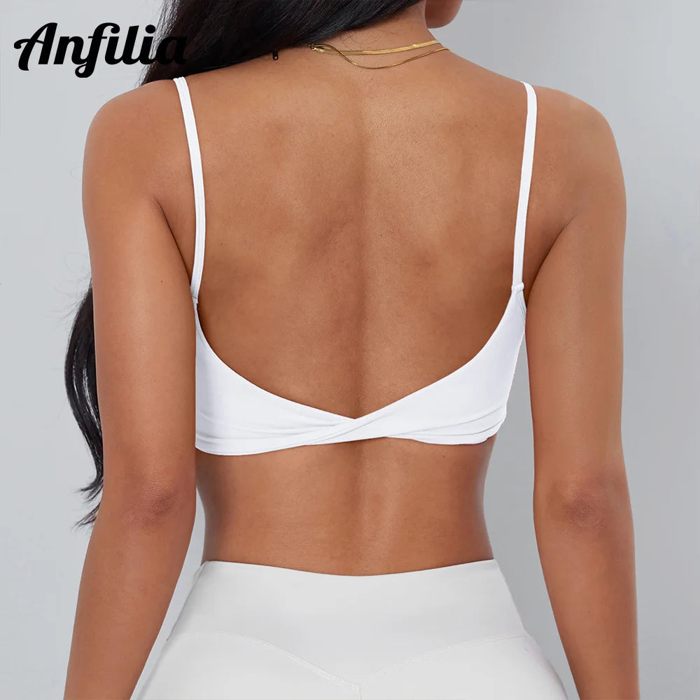 TrenddVibe™ Anfilia Spaghetti Strap Performance Bralette