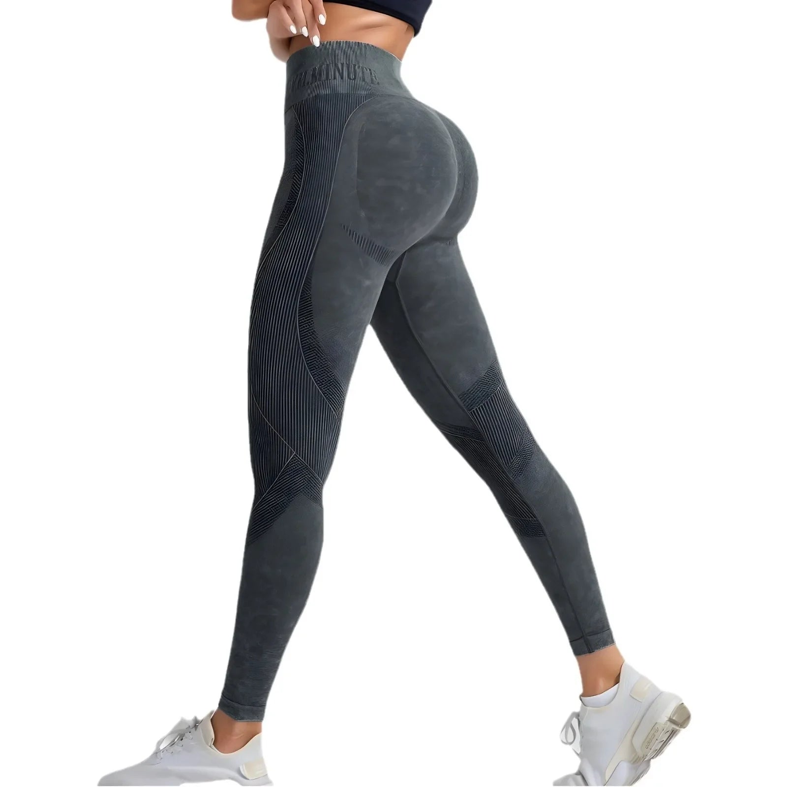 TrenddVibe™ Urban-Flex Letter-Waist Tights
