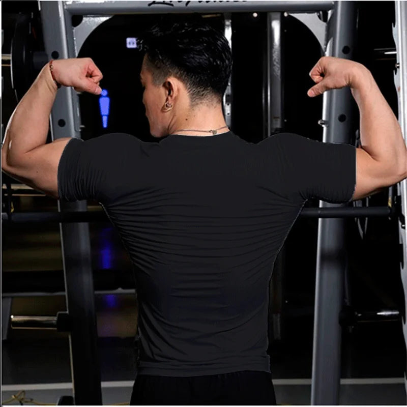 TrenddVibe™ Pro-Active Quick-Dry Compression Tee – Breathable Fitness, Gym & Sports Jersey