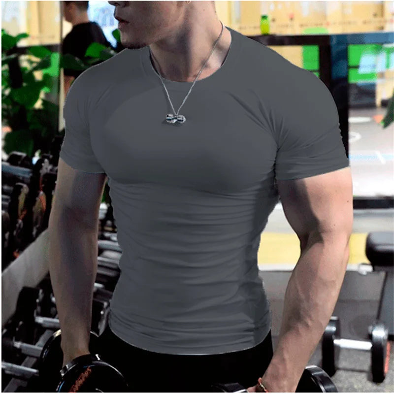 TrenddVibe™ Pro-Active Quick-Dry Compression Tee – Breathable Fitness, Gym & Sports Jersey