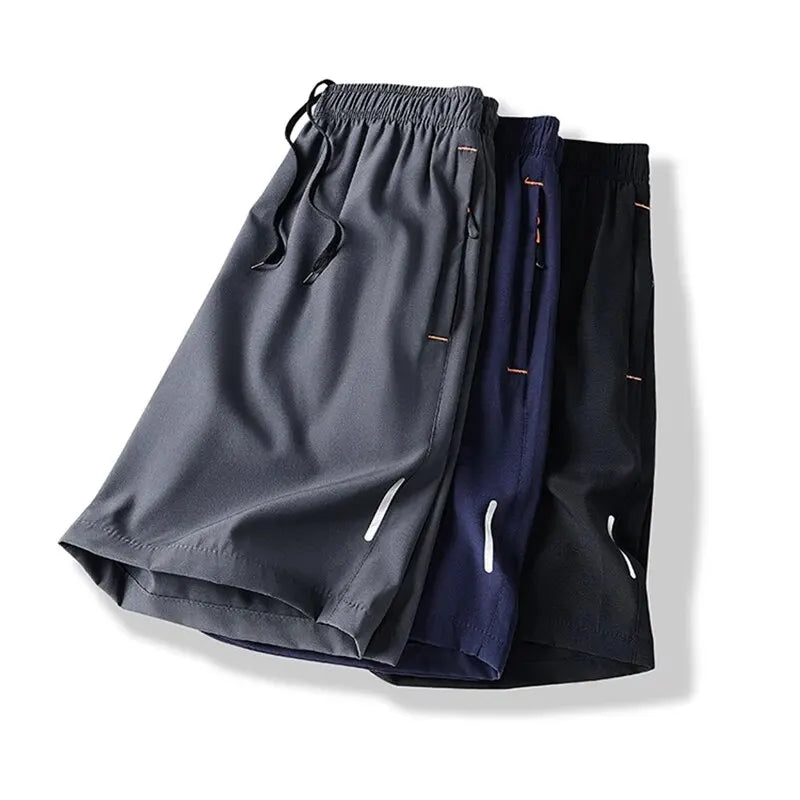 TrenddVibe™ Men’s Summer Casual Shorts – Breathable Polyester, Elastic Waist, Regular Fit