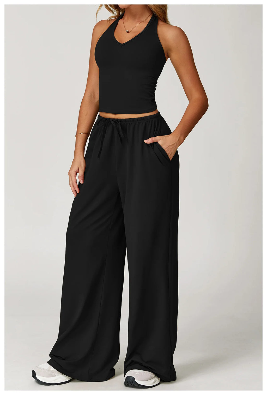 TrenddVibe™ FlowMotion Wide-Leg Sport Pants
