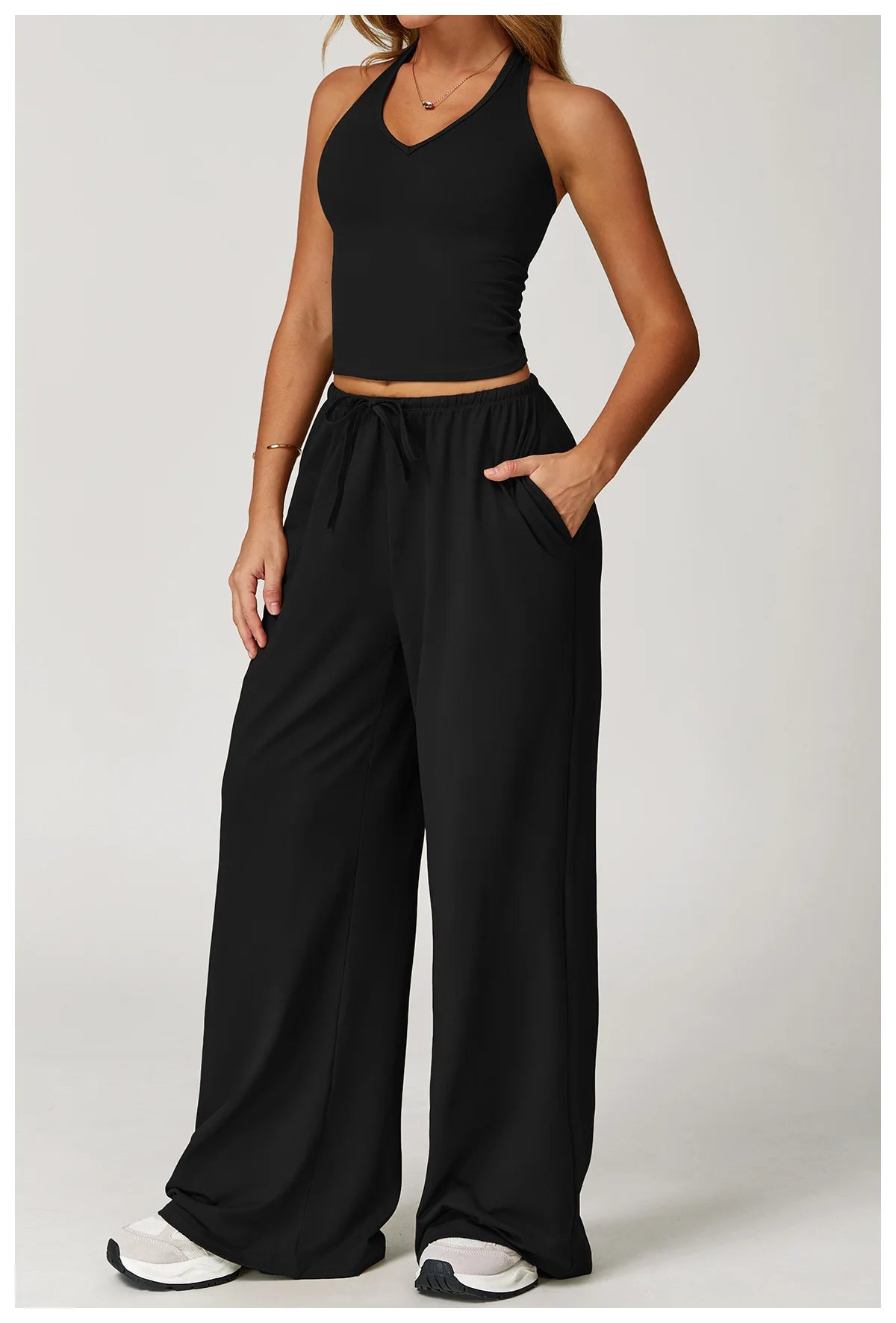 TrenddVibe™ FlowMotion Wide-Leg Sport Pants